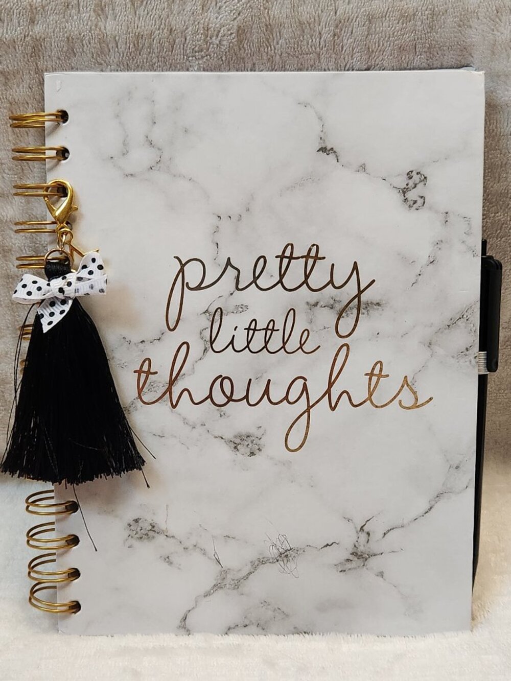 Claire's Pretty Little Thoughts Marble Notebook Journal NEW NWOT